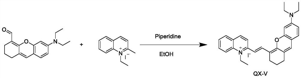 Preparation and application of viscosity near-infrared fluorescent probe