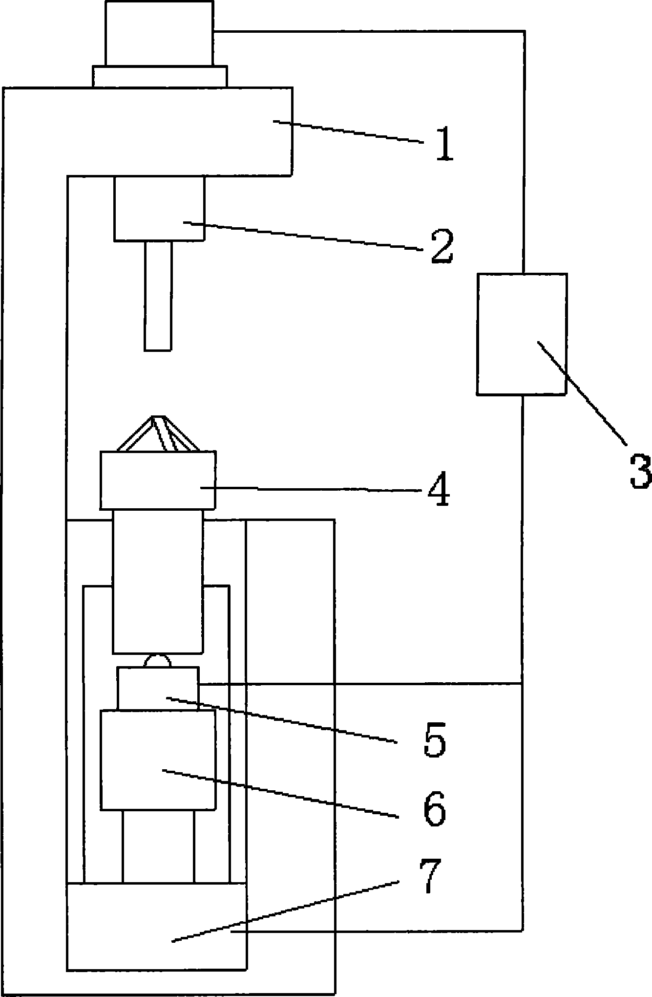 Precise control device for rolling force of lower fillet of high-strength bolt head