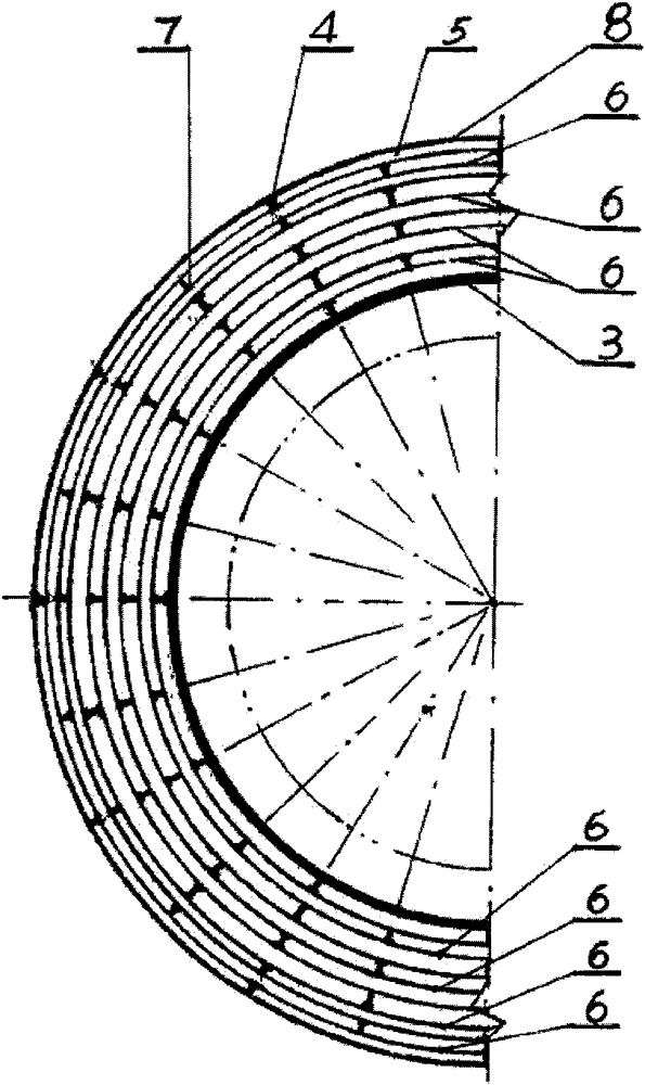 A layered composite lightweight multifunctional industrial furnace wall structure