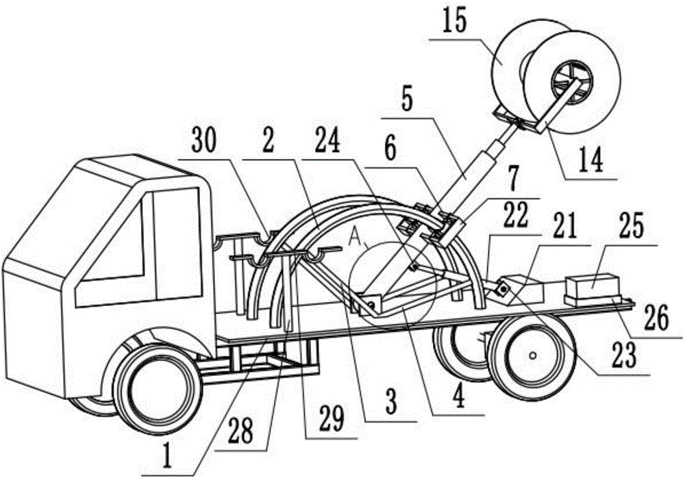 Water hose laying equipment for petroleum drilling