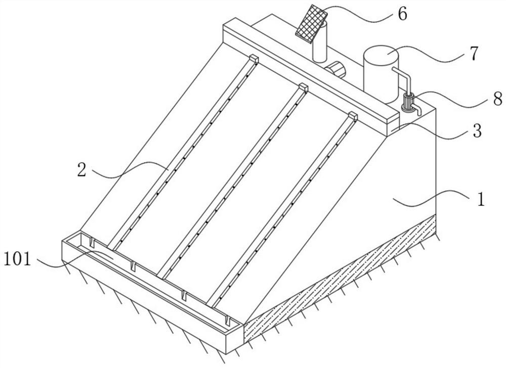 Water-saving irrigation system for slope water and soil maintenance