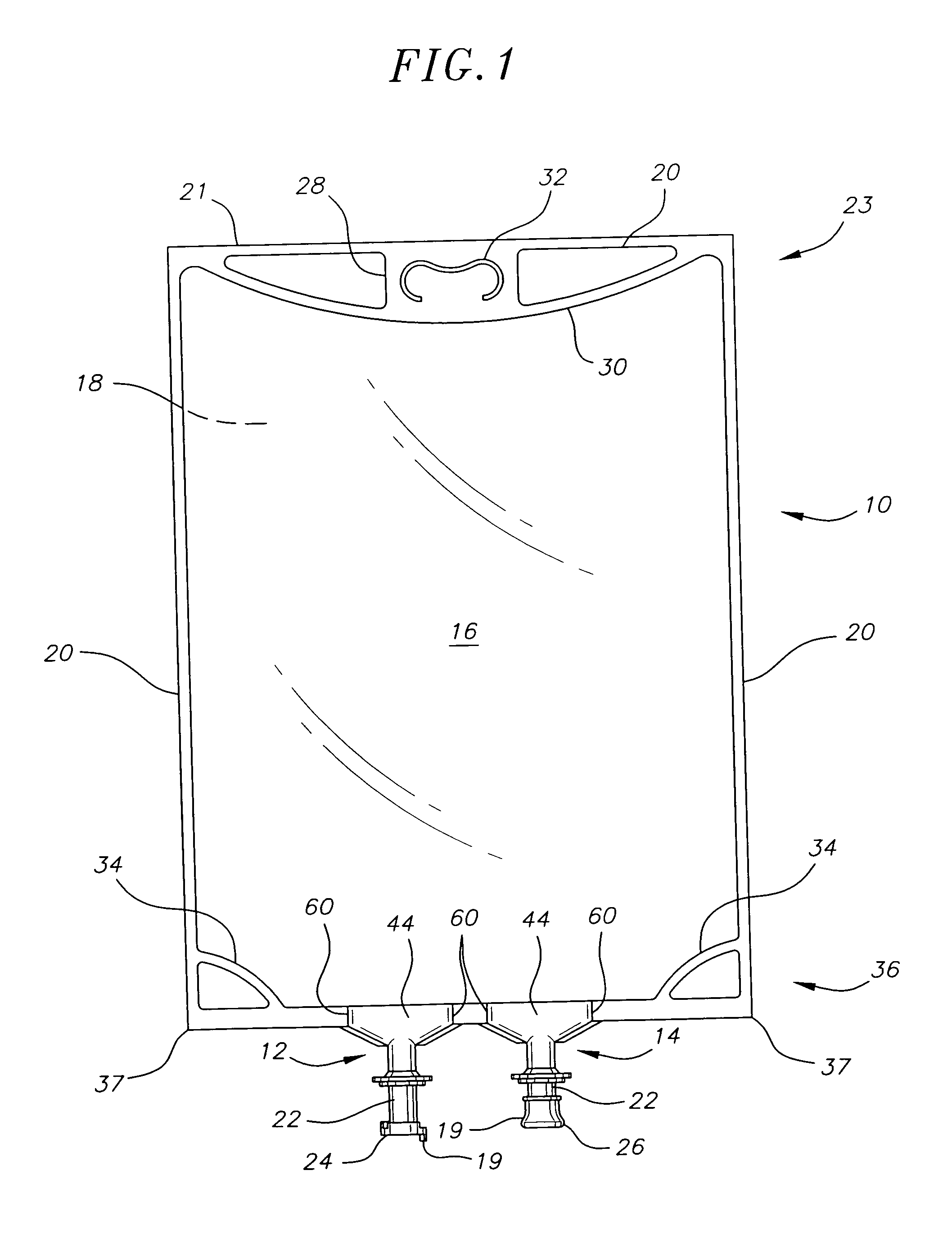 Flexible container with a flexible port and method for making the same