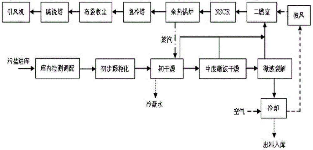 A kind of harmless treatment method of industrial waste salt slag