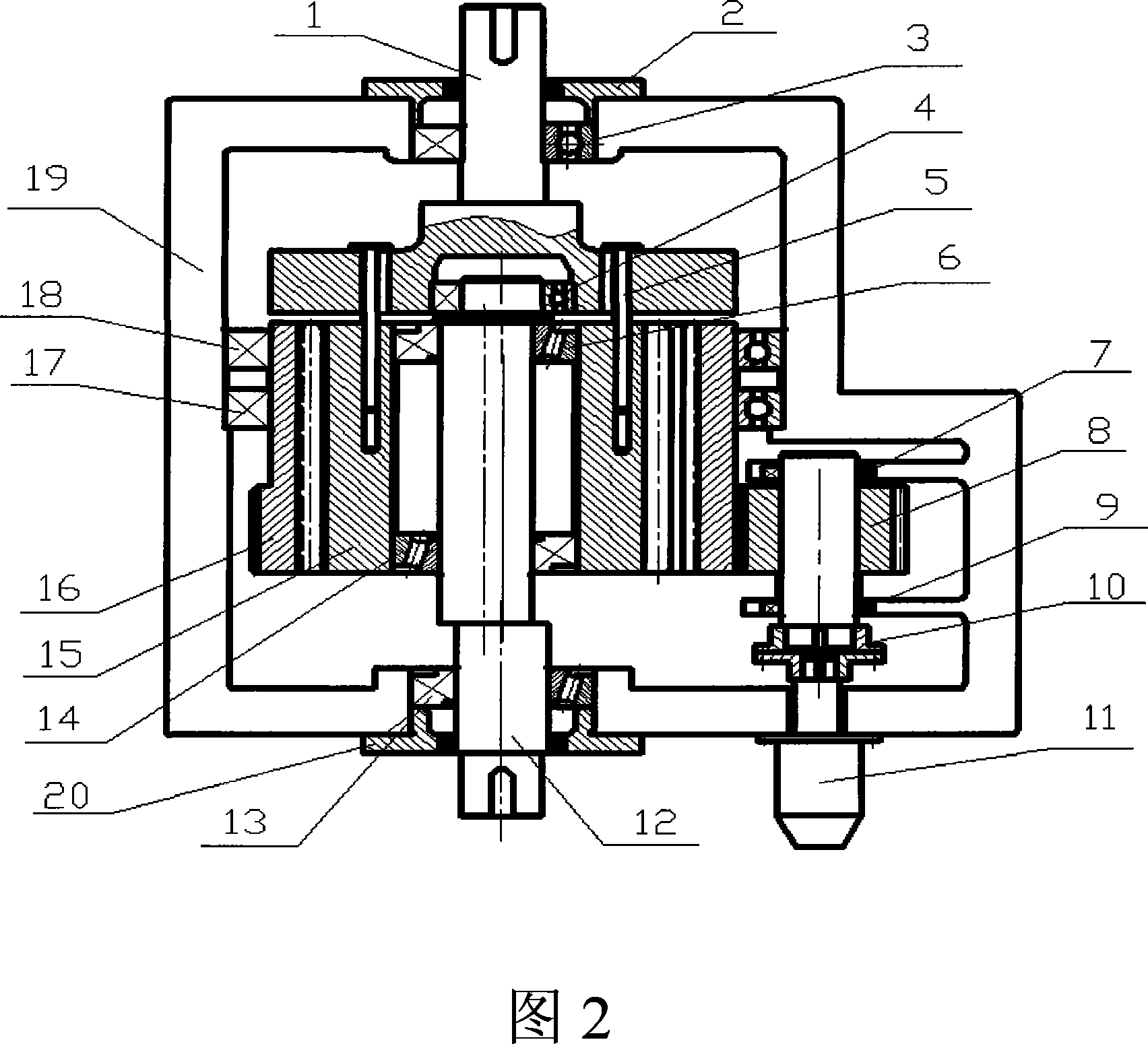 Small teeth number difference planet gear stageless speed variator