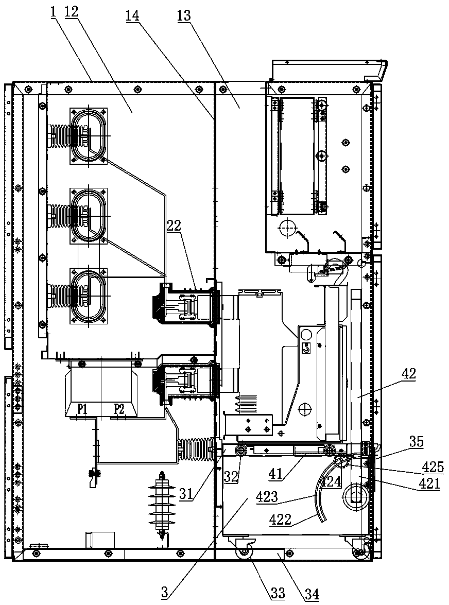 A handcart-type high-voltage vacuum switchgear for mining