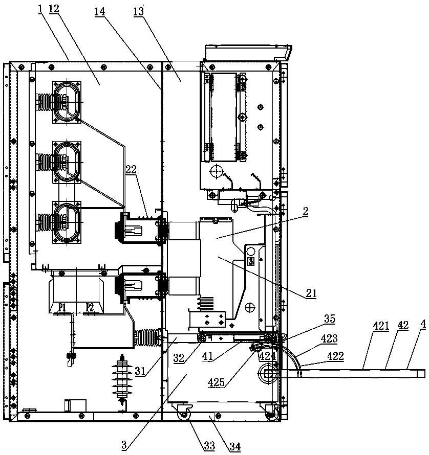 A handcart-type high-voltage vacuum switchgear for mining