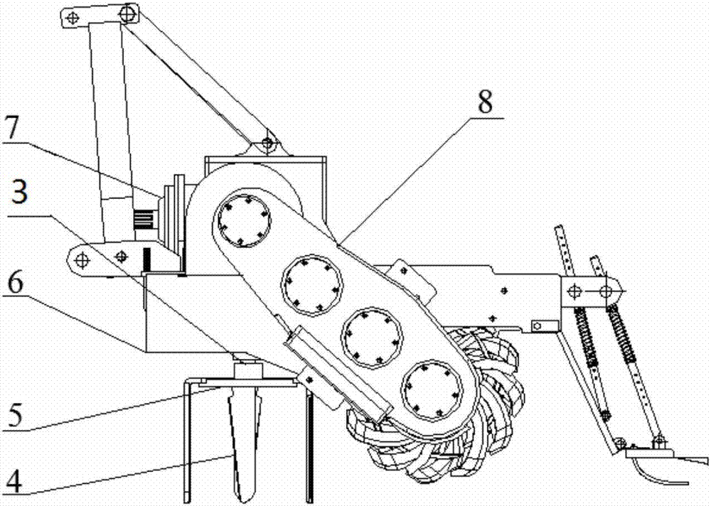 Vertical-horizontal combined dry land rotary cultivating, stubble cleaning and straw burying machine