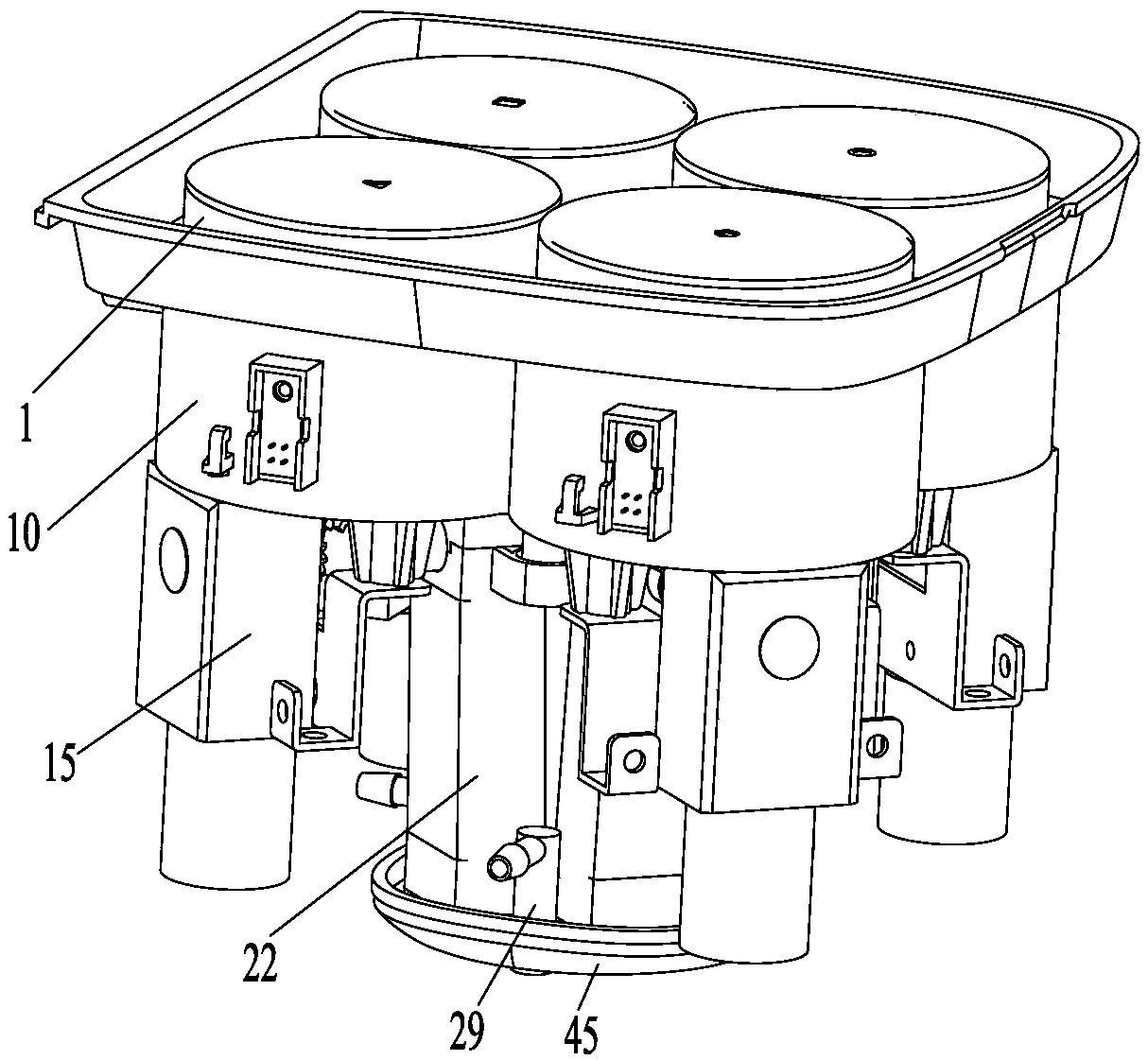 Material adding structure and seasoning machine