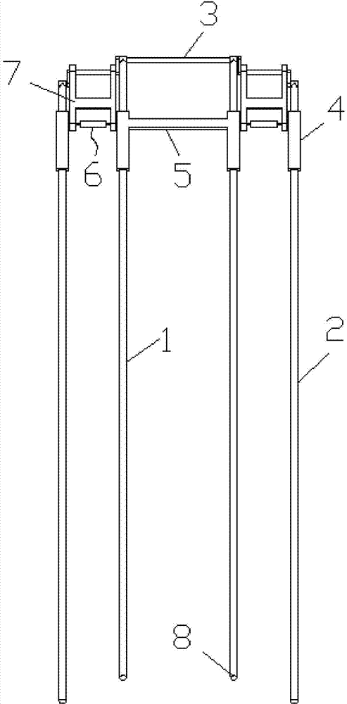 Double-twisted rocker type passive walking device