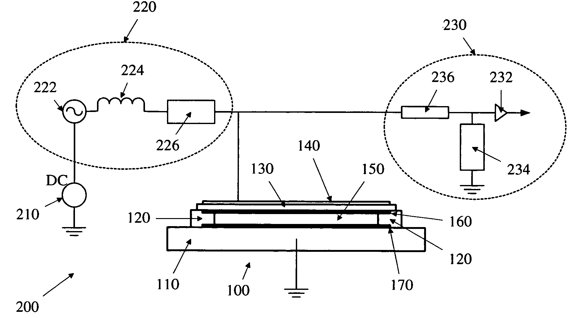 Electric circuit for tuning a capacitive electrostatic transducer