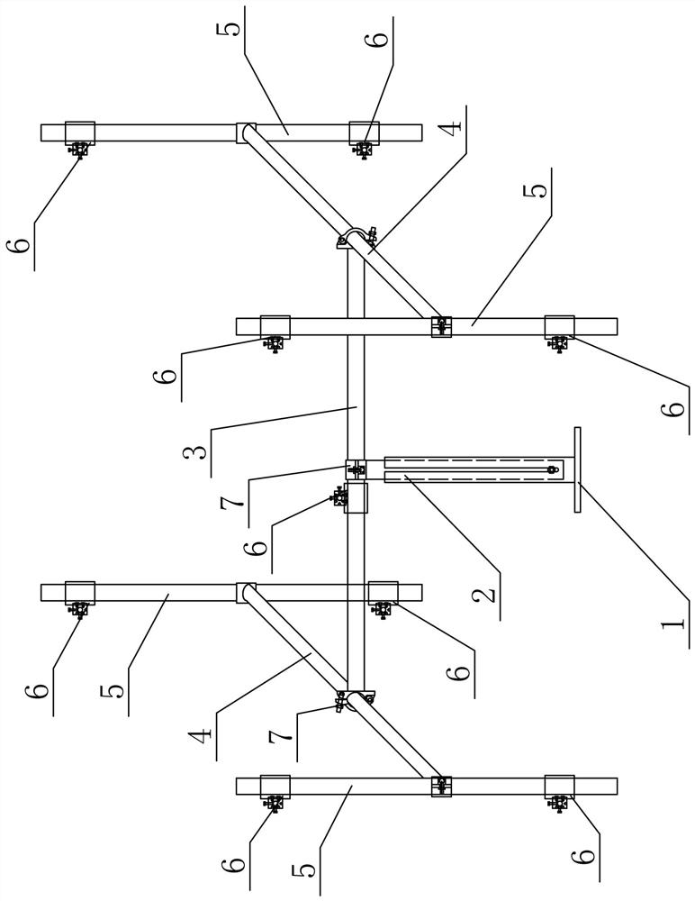 High-temperature heating furnace temperature sensor distribution device and metering calibration method thereof