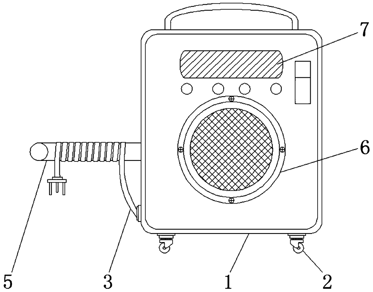 Environmentally-friendly air filtering device for effectively reducing ozone generation