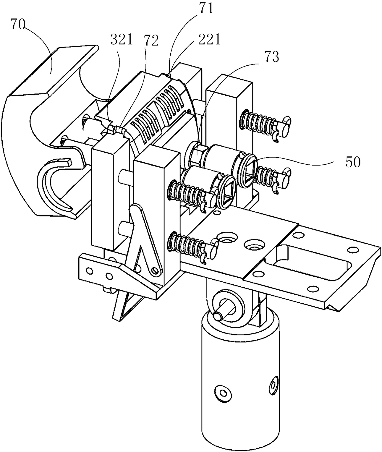 Lead clamping device, lead wire hanging device and quick installing tool