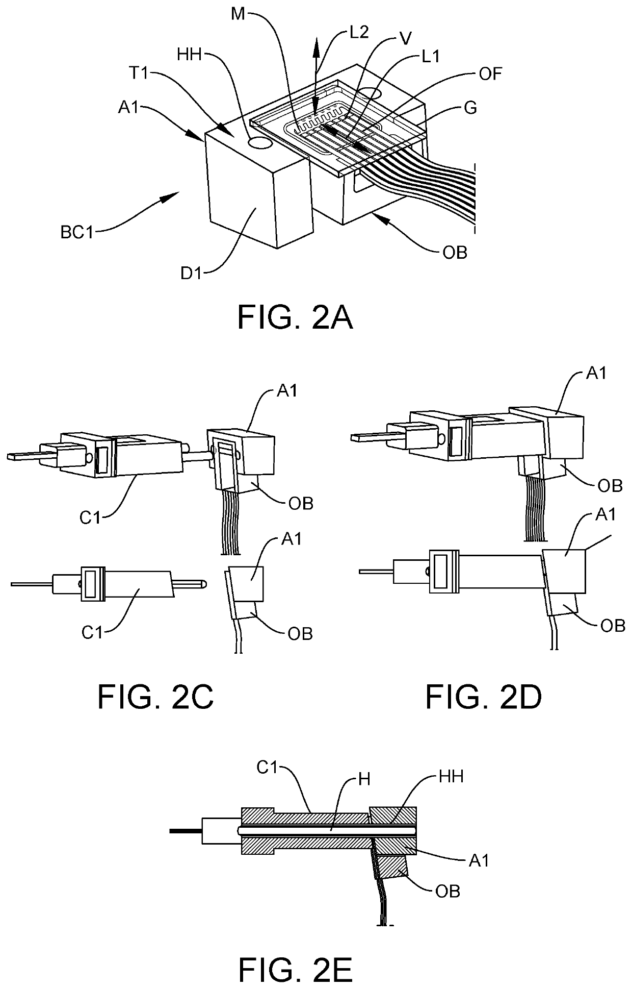 Demountable connection of an optical connector and an optical bench based connector using an alignment coupler