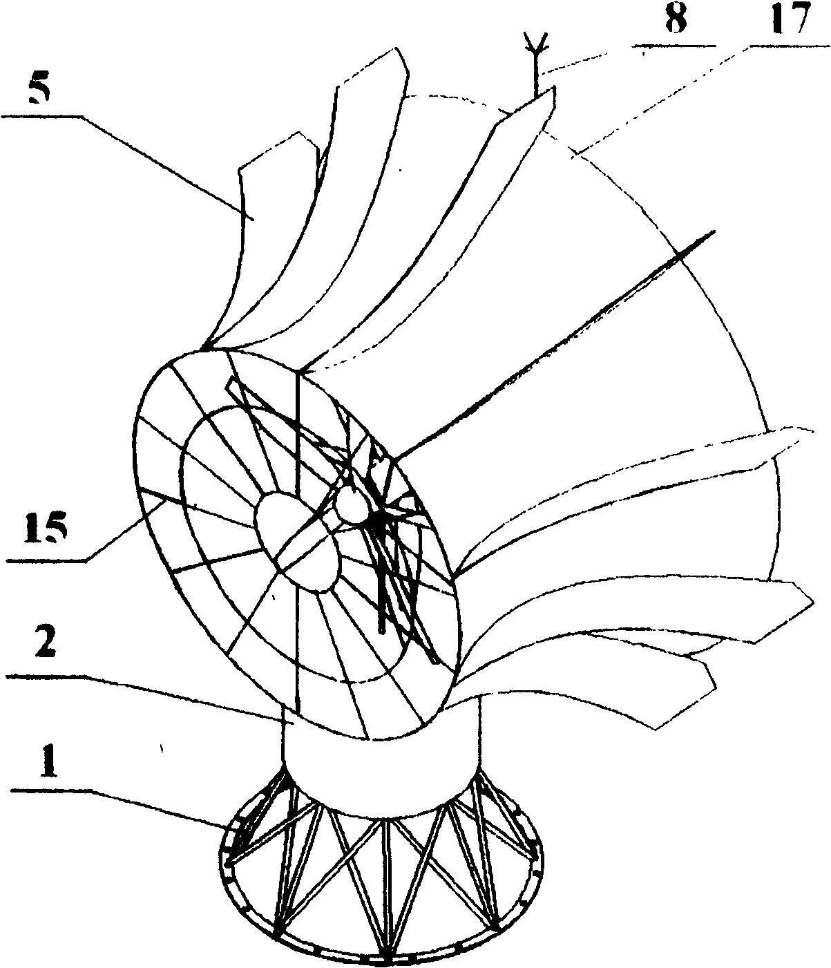 Roof windpower generating apparatus