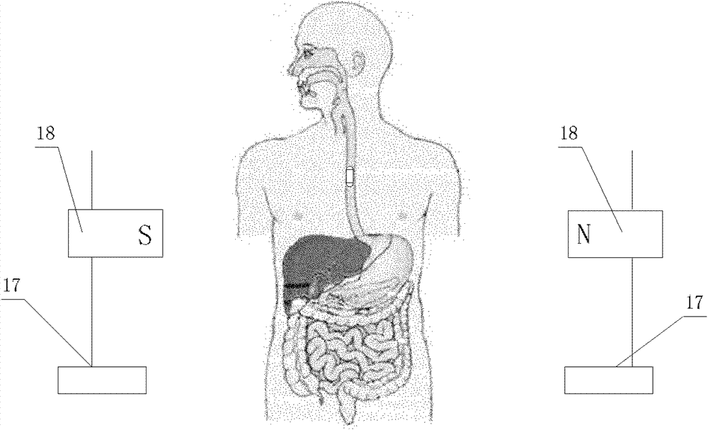 In-vitro magnetic-controlled medicament delivery capsule system based on wireless energy supply