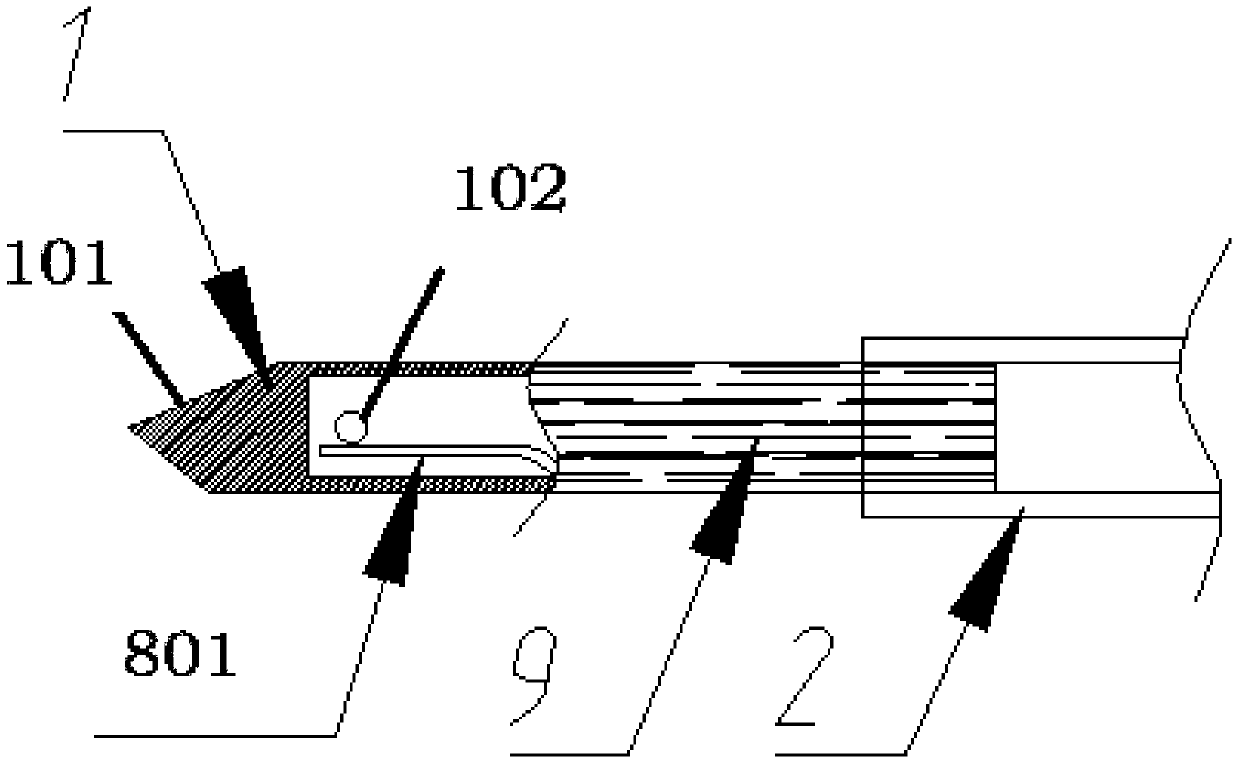 An electrode needle system of an adjustable water injection ablation electrode needle