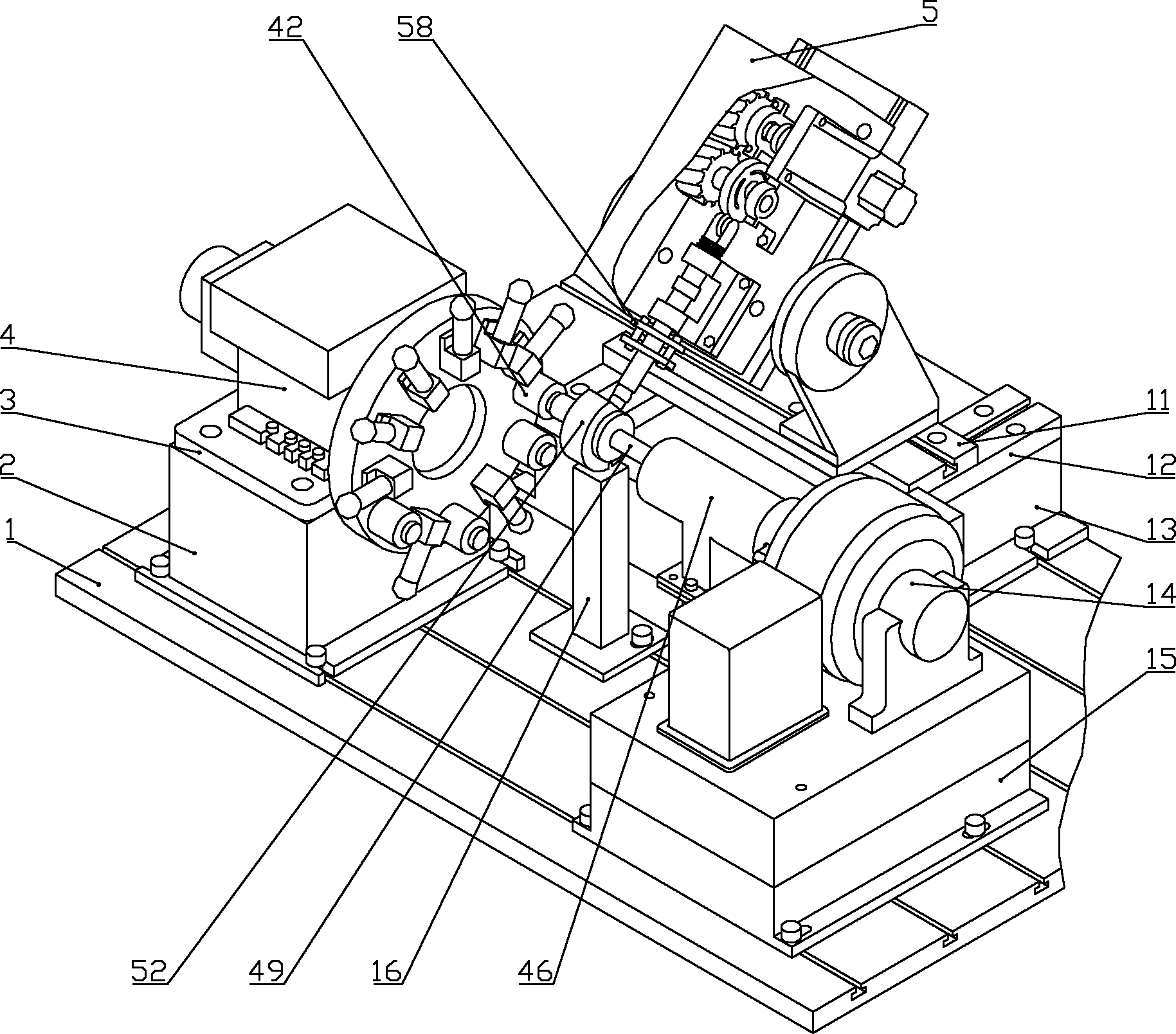 Testing system of cutting force and torque loading reliability of numerical control turret power knife rest