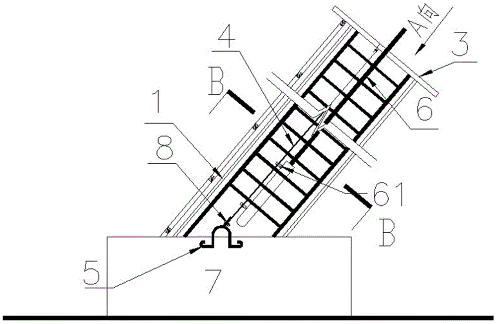 Vibration rod guiding device