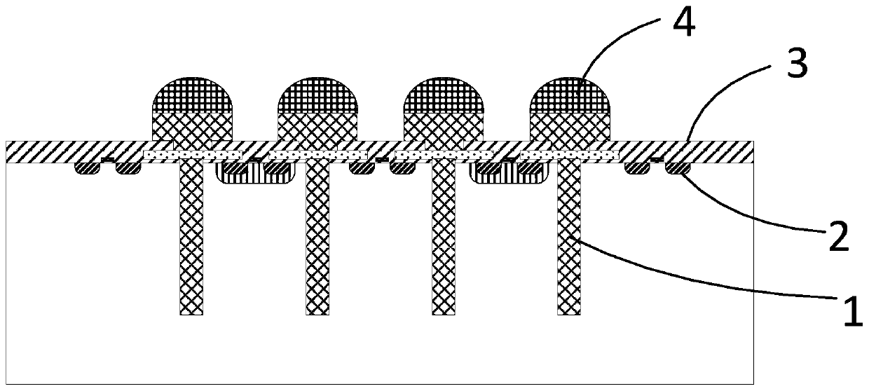 Wafer-level chip structure, multi-chip stacking interconnection structure and preparation method