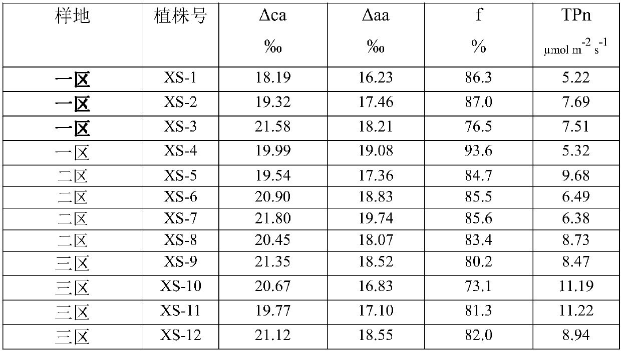 Method for obtaining total assimilative capacity of plant inorganic carbon under outdoor ecological environment