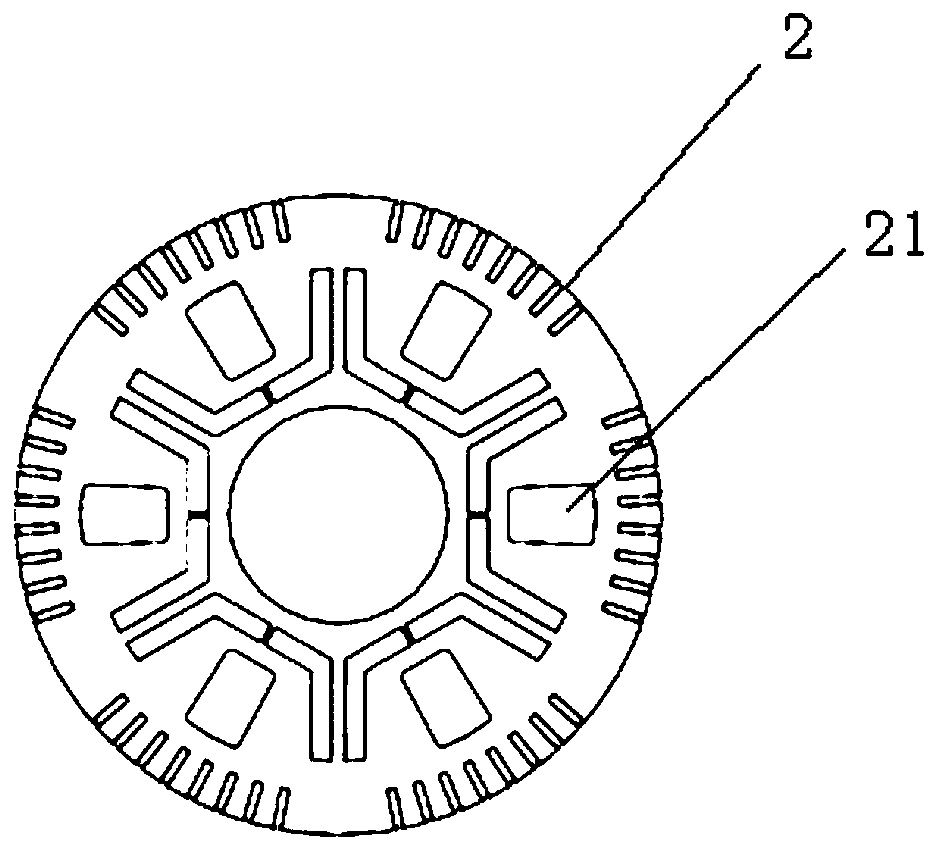 Rotor punched sheet air path structure