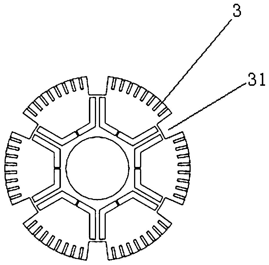 Rotor punched sheet air path structure