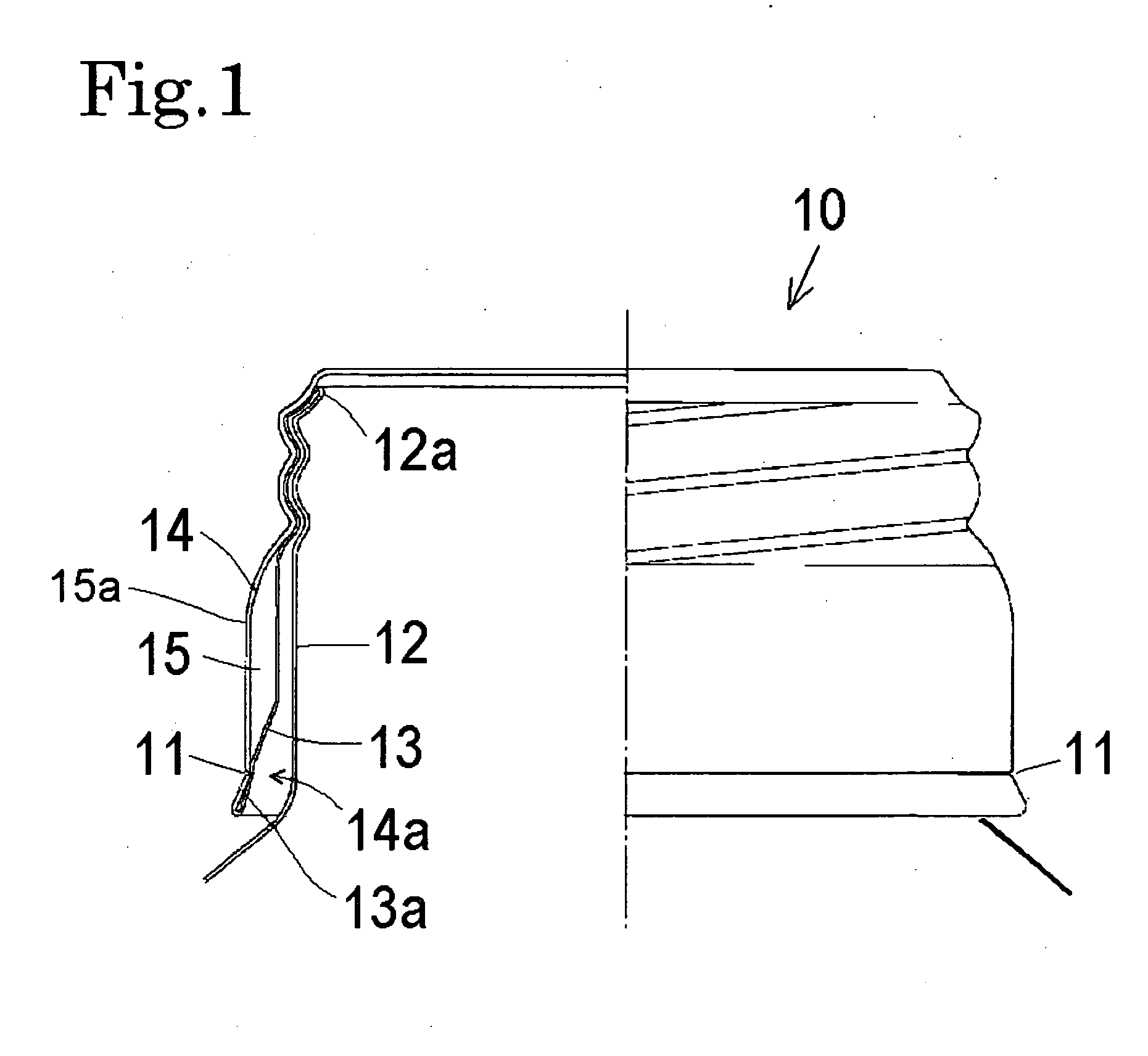 Container opening structure, container provide with the opening structure and method of manufacturing the opening structure