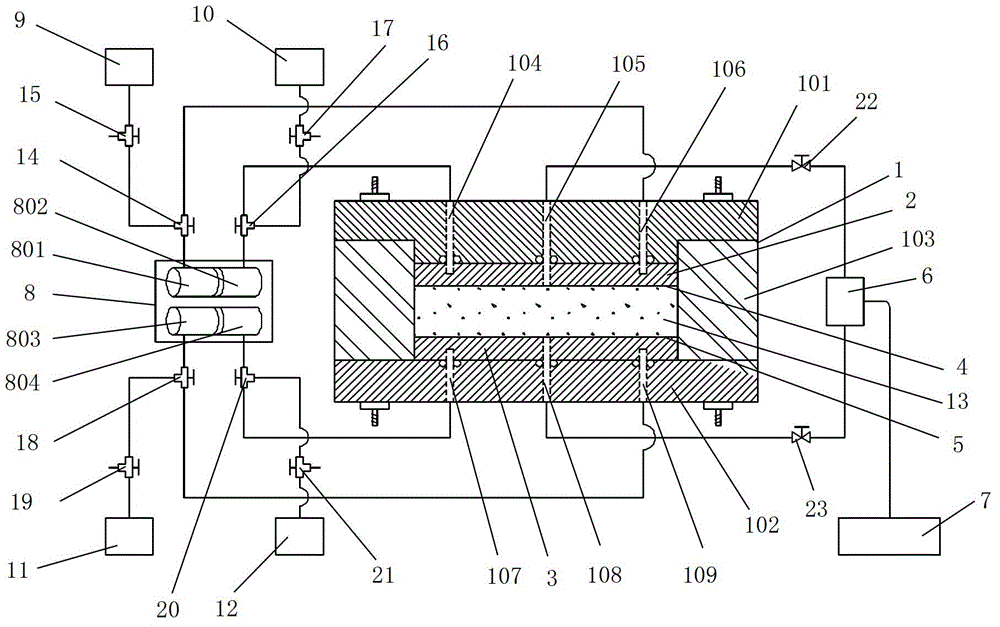 Device for testing performance of cohesive soil sample and testing method thereof