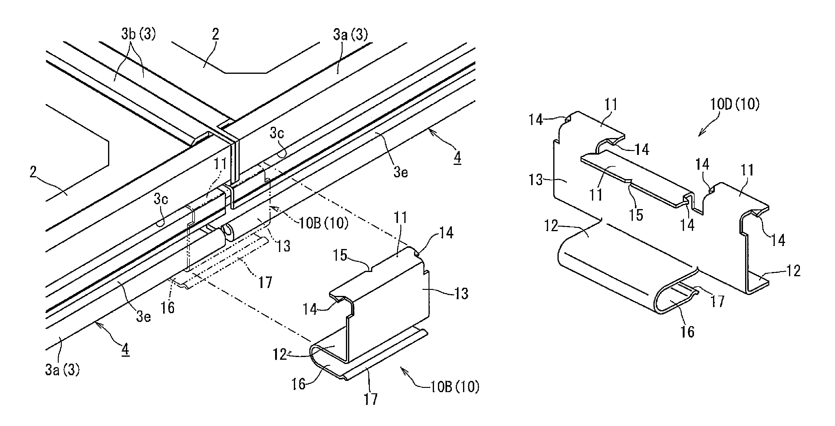 Connecting member for installing photovoltaic cell module