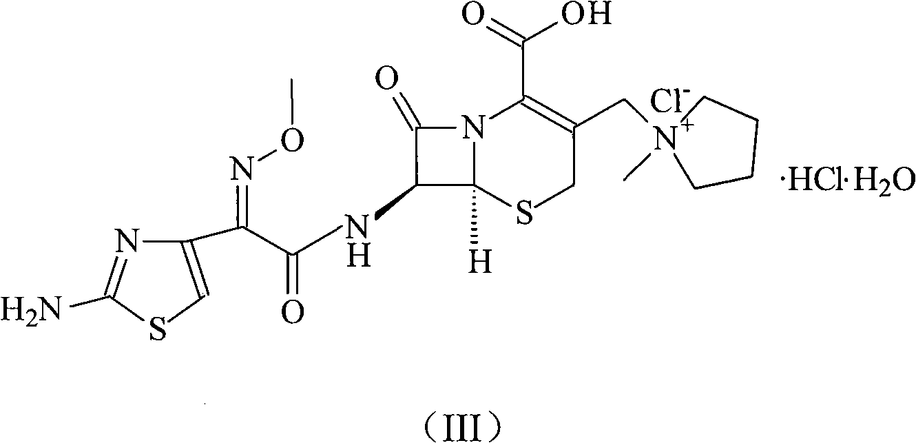 Cefepime hydrochloride compound prepared by new synthetic method