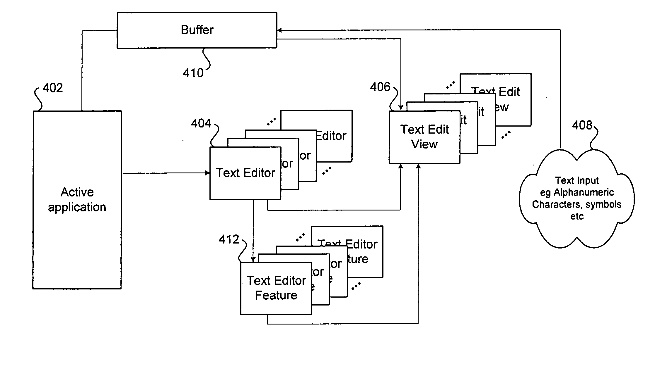 Method and system for providing text information in an application framework for a wireless device