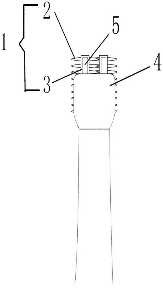 Brush head device of a multifunctional oral care tool