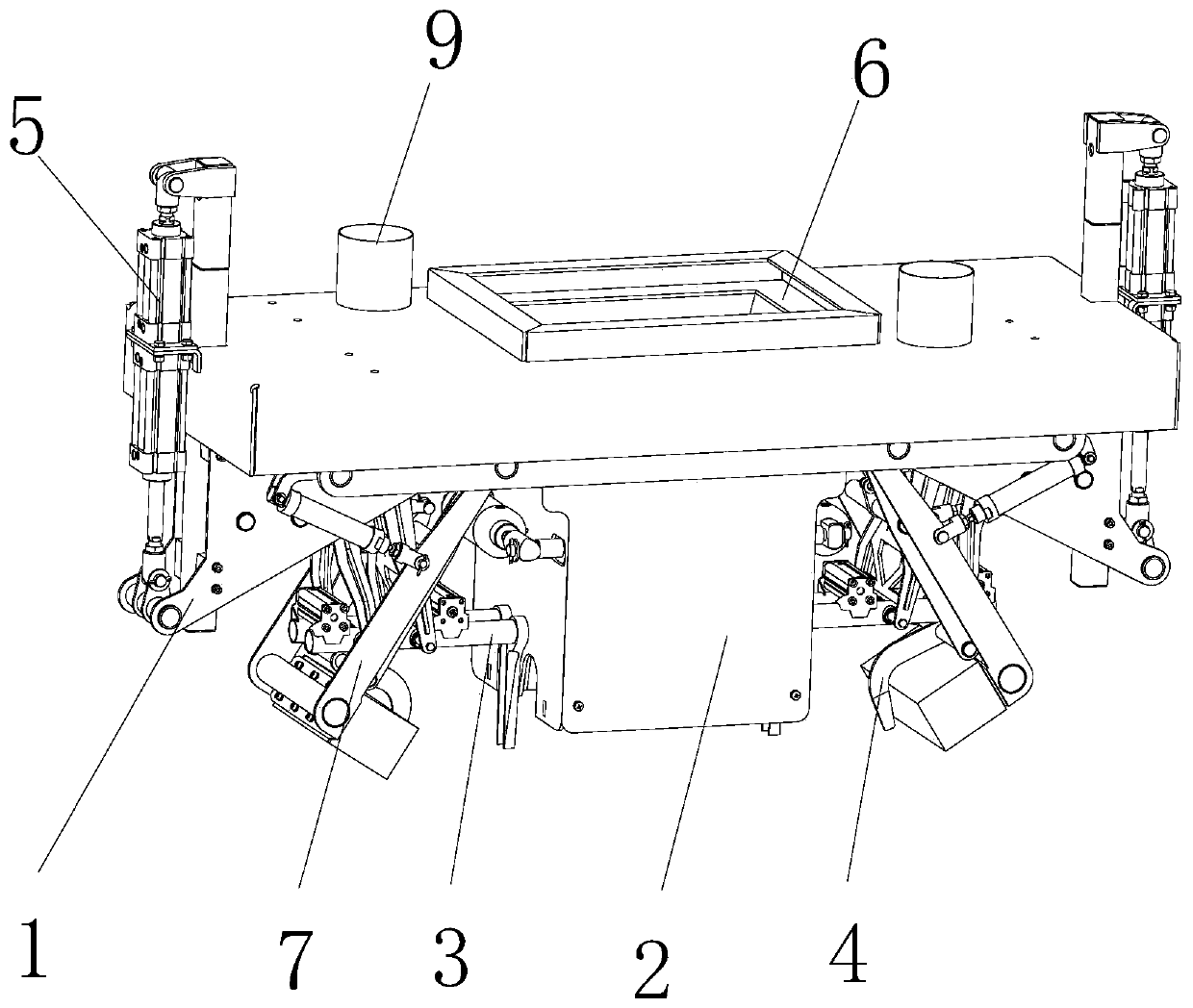 M-type bag forming clamping device