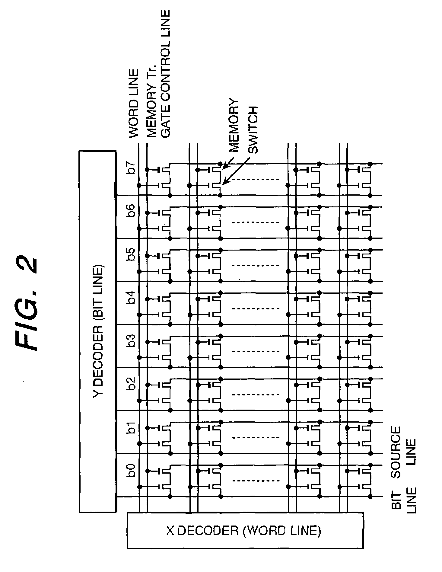 Non-volatile semiconductor memory array and method of reading the same memory array