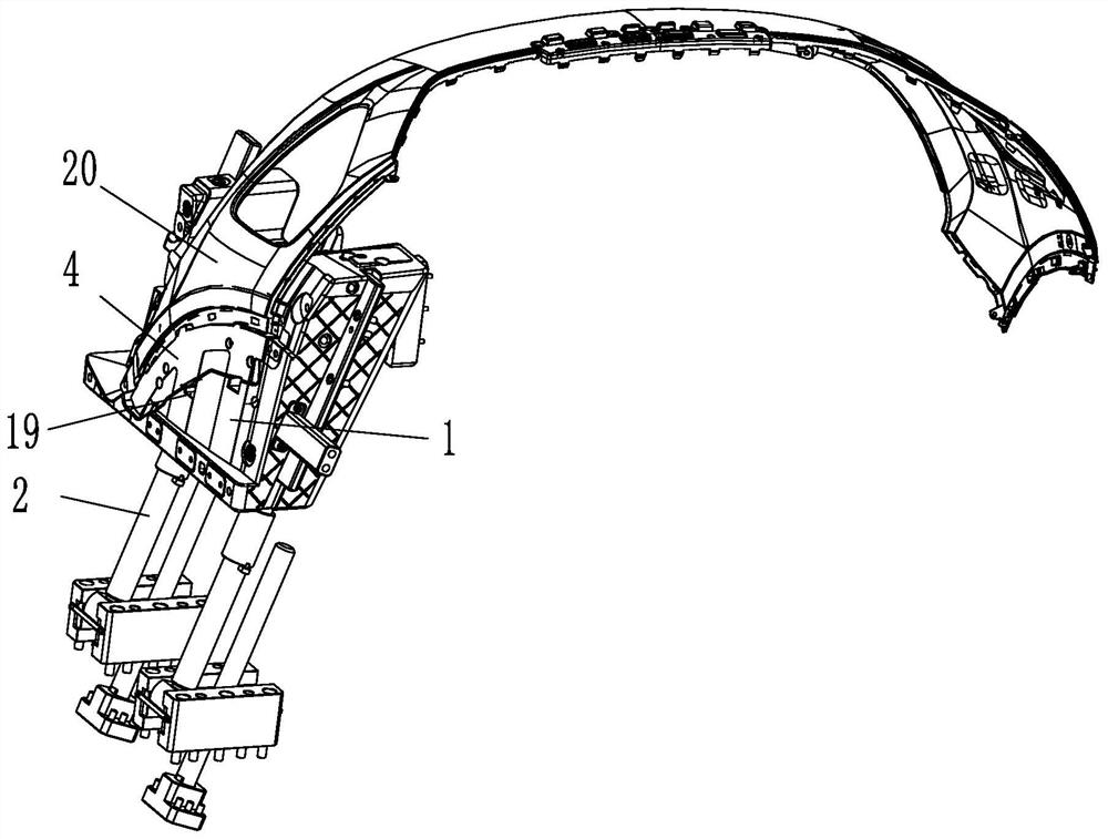 Inclined top internal double-bouncing-needle reverse buckle removing structure