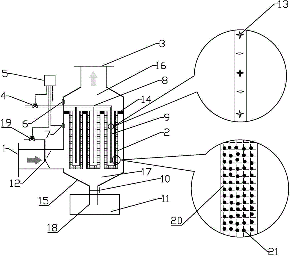 Automatic backwashing filter