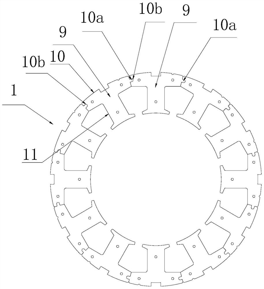 Permanent magnet motor stator