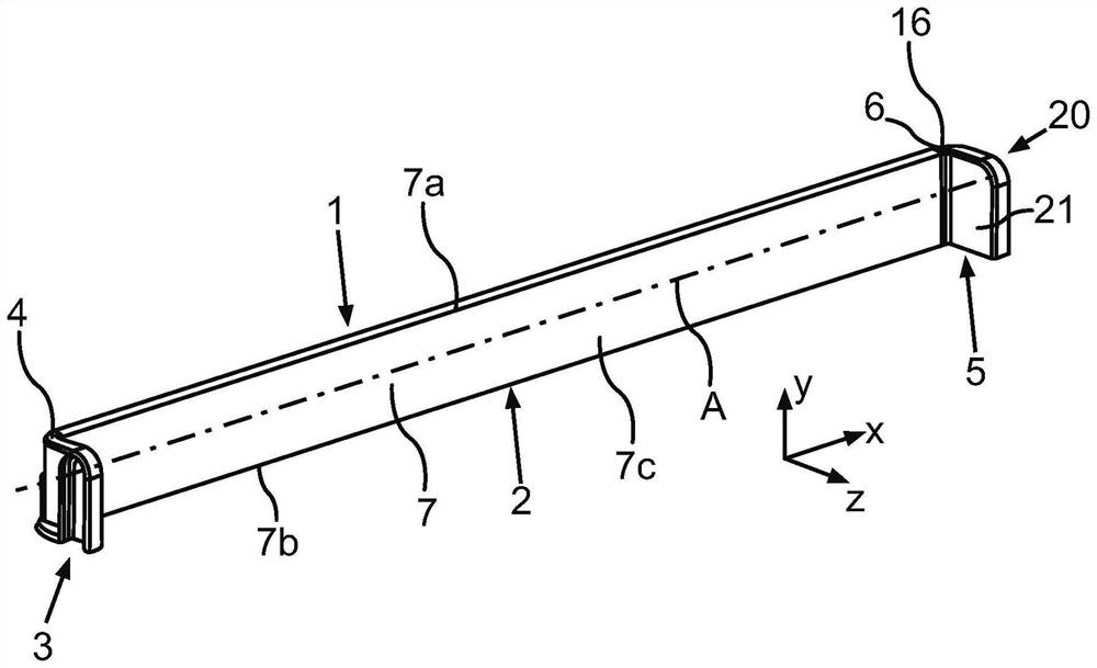 Suspension device, assembly and household refrigeration appliance component