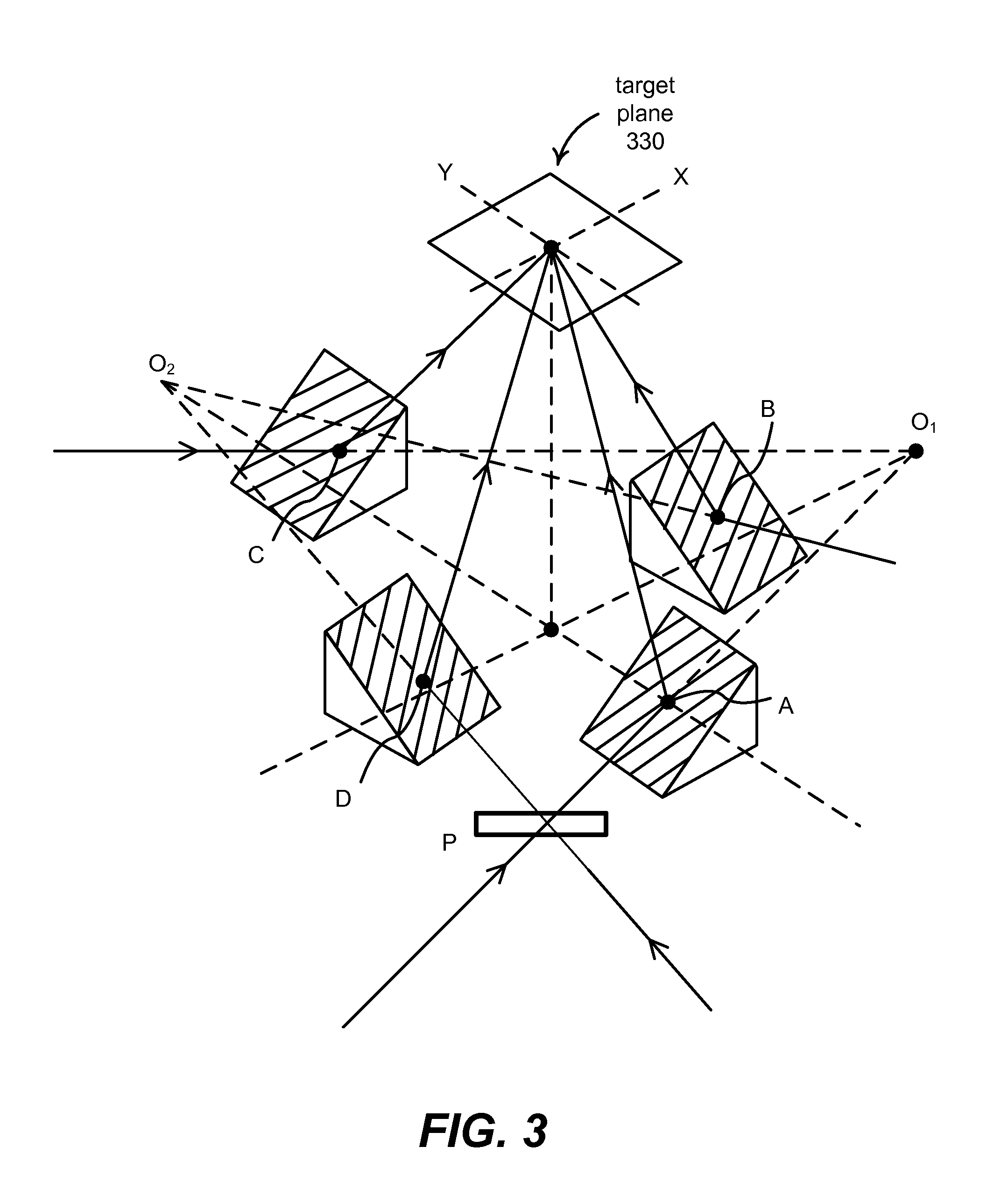 Modular pattern illumination and light beam multiplexing for selective excitation of microparticles