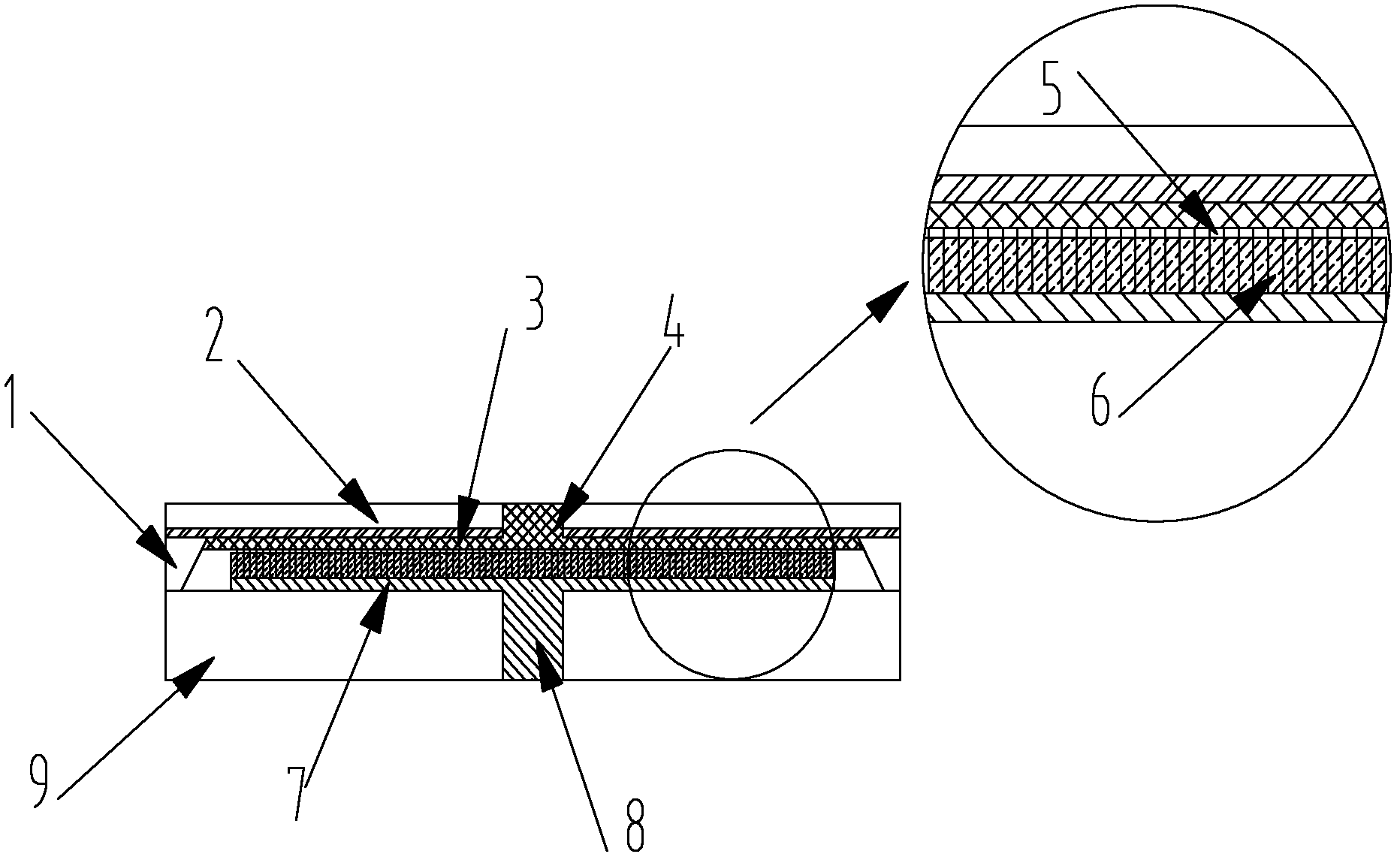 Pressure sensor chip based on ZnO nanoline array, and manufacturing method of pressure sensor chip