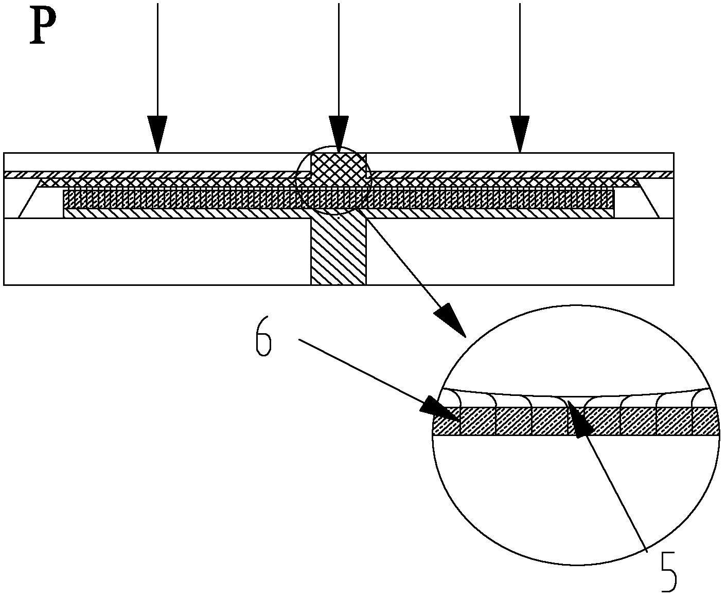 Pressure sensor chip based on ZnO nanoline array, and manufacturing method of pressure sensor chip