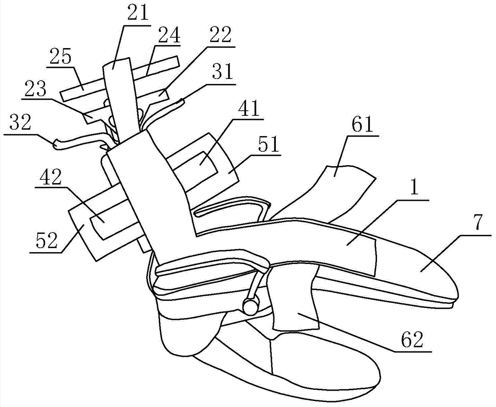 Children's operation restraining strap in stomatological department