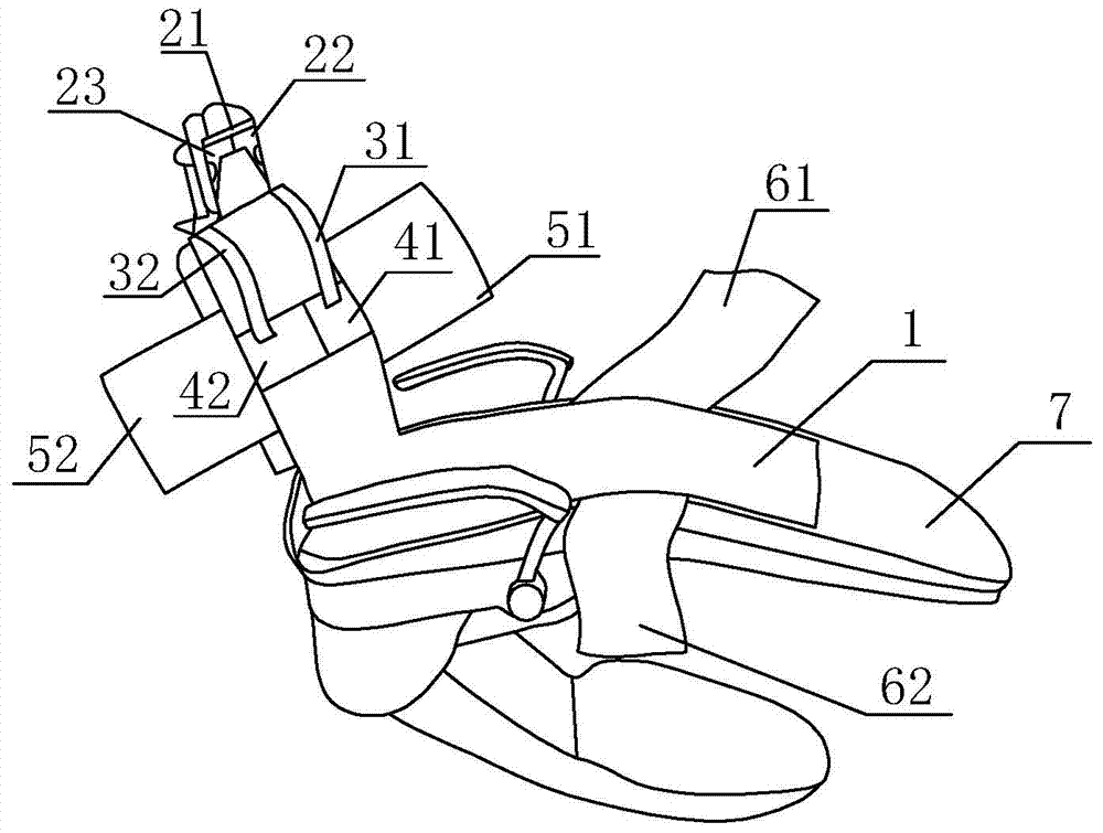 Children's operation restraining strap in stomatological department