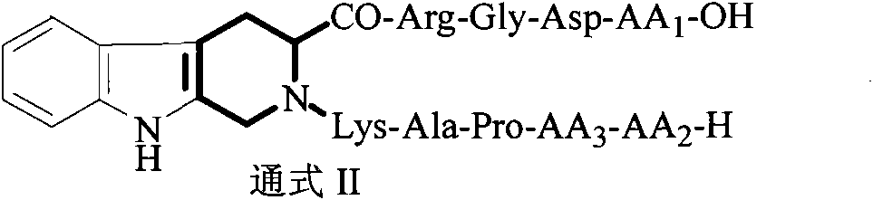 Hybrid peptide using 3S-tetrahydro-beta-carboline-3-carboxylic acid as connecting arm, and preparation method and application thereof