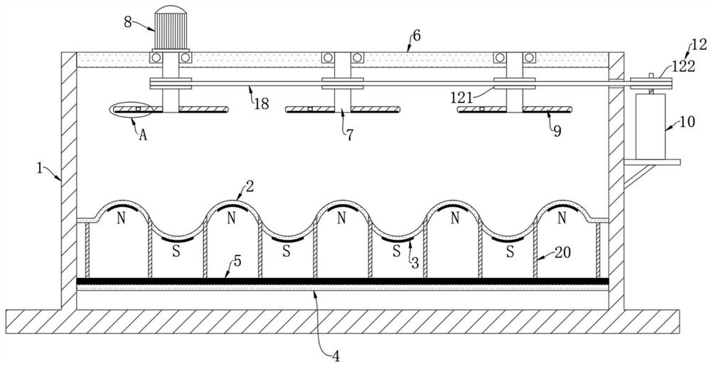 Drying device capable of automatically turning Chuanminshen violaceum and using method of drying device