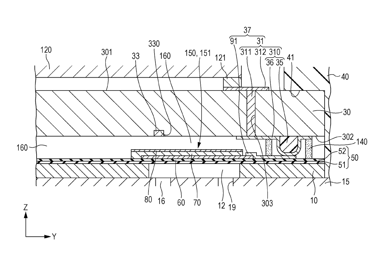 Piezoelectric device, liquid ejecting head, and liquid ejecting apparatus