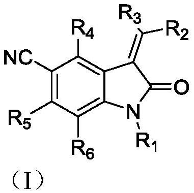 Indole-2-ketone compound as well as preparation method and application thereof