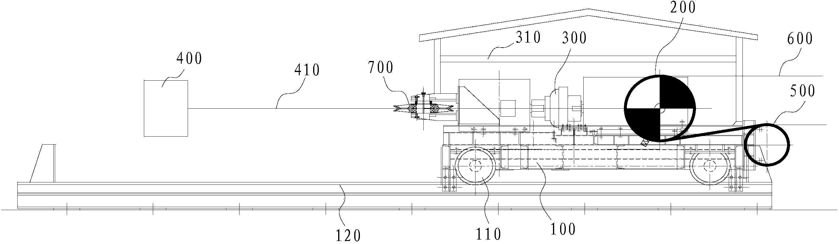 Tensioning car of belt conveyor