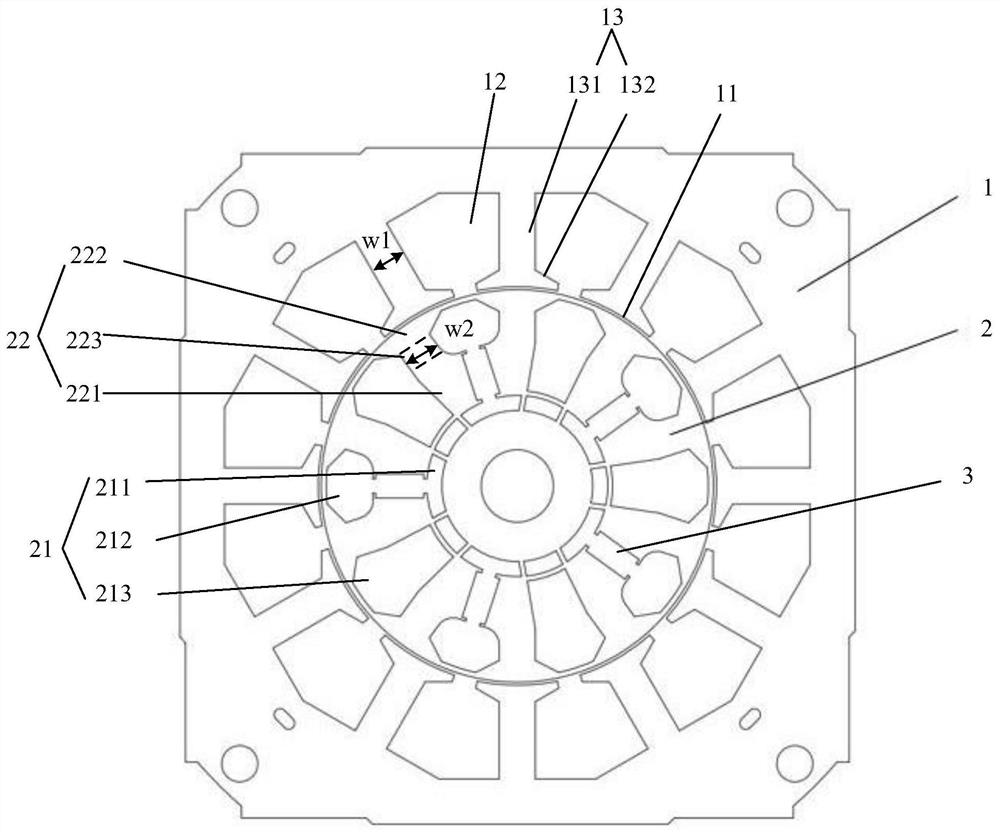 Motor and washing machine